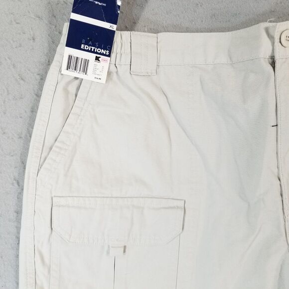 Basic Addition cargo hiking shorts men's XL extra large beige Comfort waist - Picture 2 of 13